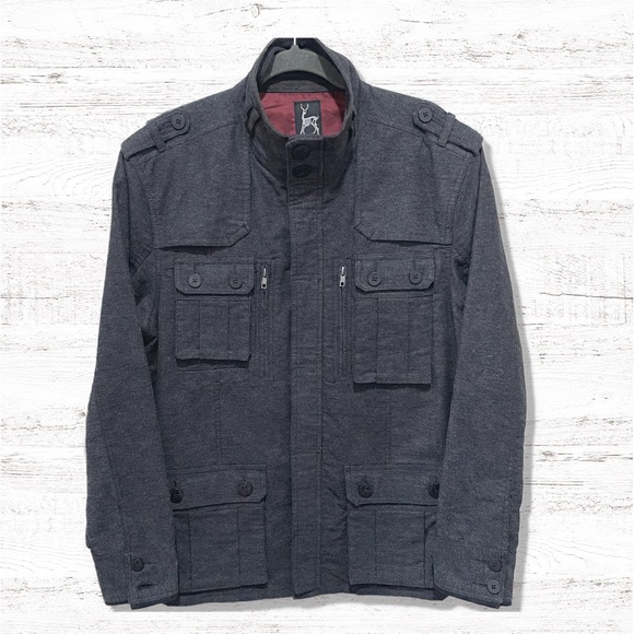 Kane & Unke Other - Kane & Unke Dark Gray Men’s Military Lined Jacket Size XL